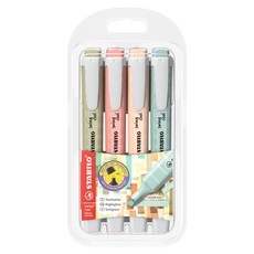 스타빌로 스윙쿨 네이처 형광펜 4종 세트, 혼합색상, 1세트