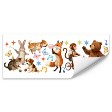 ROI라이프 수채화감성 동물 데코 벽스티커, Type 17