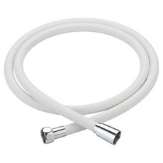 디펜즈만 안꼬이는 튜브형 물때방지 실리콘 샤워호스, 화이트, 1.5m