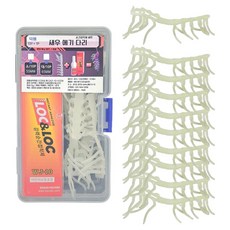 히트페이스 새우 에기 다리 접착제 세트 대형, 혼합색상, 1세트, 1.4g