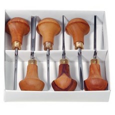 pfeil 版畫雕刻用油氈塊雕刻刀6件組 PFE-LSA, 1套