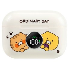 카카오프렌즈 오디너리 데이 무선 블루투스 이어폰, WKFTWS_LED_BG, 베이지