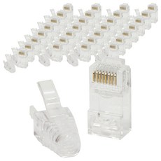 CAT.6 UTP 穿透式 EZ RJ45 連接器 + 鎖定護套 ML-EZC6RJ 套組, 單一顏色, 100套, 42mm