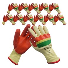 Pureat 超級強韌手套 雙手套組, 黃色, 12套