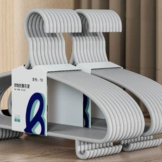 므뮤 심플 어깨뿔 방지 논슬립 옷걸이 10p, 그레이, 1개