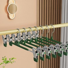 므뮤 클립 바지 옷걸이, 딥그린, 10개