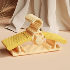 므뮤 래빗 논슬립 미니 옷걸이, 옐로우, 10개