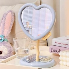 The Flow Commerce Modeplus 少女感可愛愛心桌鏡, 藍色