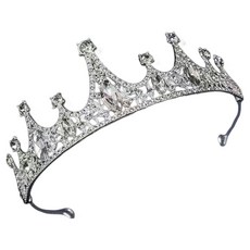 Mungudam 派對新娘攝影水鑽頭冠皇冠 03, 銀色 008, 1個