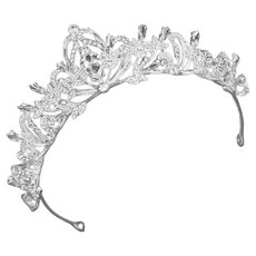 Mungudam 派對新娘攝影水鑽頭冠皇冠 05, 銀色 012, 1個