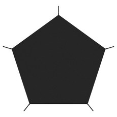 BLACKDOG 별빛 오각형 돔 캠핑 캐노피 바닥 매트 BD030, 블랙