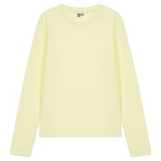 JAJU 여성용 헤비 코튼 긴팔 티셔츠