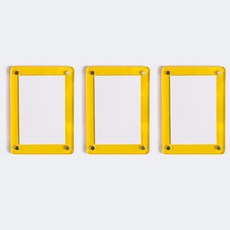 소유공간 아크릴 사진 프레임 냉장고 자석 S261-0198 3p, 옐로우(S261-0198YTY)