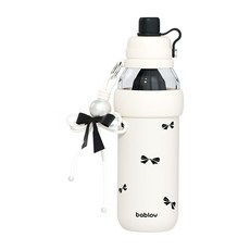 bablov 花伴森 316萃汁果果保溫瓶, 奶油蝴蝶結, 1個, 690ml
