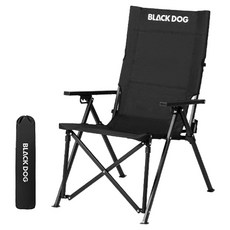 BLACK DOG 黑狗 高背折疊露營椅 BD345, 黑色, 1個
