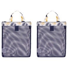 블럭마트 물빠지는 세면 수영가방 2p, 네이비