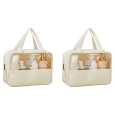 블럭마트 휴대용 세면 목욕가방 2p, 화이트