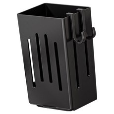 지미스홈 캠핑 주방 자동 물빠짐 수저통, 블랙, 1개