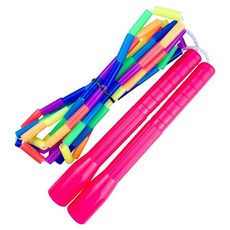 JFROPE 彩虹軟質串珠跳繩 直式, 1個, 粉紅色