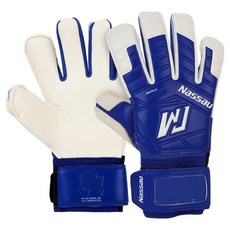 Nassau 李雲在 完美守門員手套 雙手穿戴, 藍色, 1套