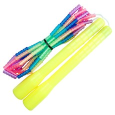 제이에프로프 무지개 연질 구슬 줄넘기 가로형, 1개, 노란색