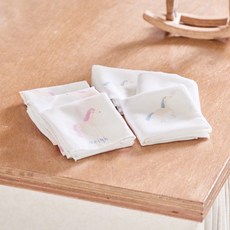 Bamboo Bebe 新生兒用 Signature 夢幻柔軟壓花手帕 2款 x 3入組