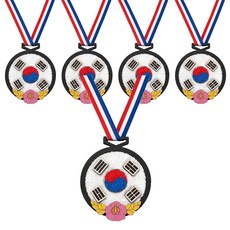 민화샵 클레이 메달 만들기 세트 S250104A+UDPCL0030, 태극기, 5세트