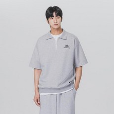 앨빈클로 남녀공용 솔로몬 카라 반집업 오버핏 반팔티 AST4824