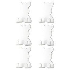 블럭마트 욕실 면도기 & 코드 걸이, 화이트, 8개