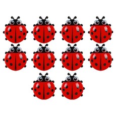 블럭마트 무당벌래 칫솔걸이, 레드, 10개