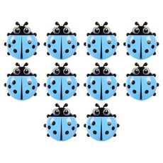 블럭마트 무당벌래 칫솔걸이, 블루, 10개