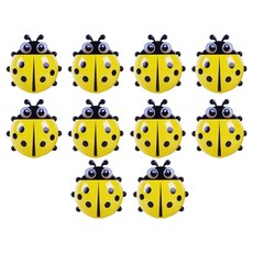 블럭마트 무당벌래 칫솔걸이, 옐로우, 10개