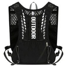 changemaster 戶外運動背心式水壺收納後揹包, 黑色, 1個