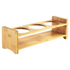 MATENDER 格蘭凱恩威士忌杯專用 3孔竹製託盤 25 x 8.1 x 7.9 cm, 木質, 1個