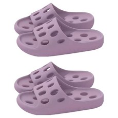 Block Mart 浴室孔洞排水地拖鞋, 2個, 紫色