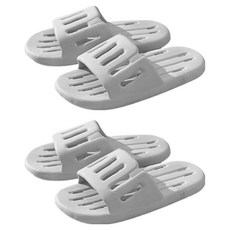 Block Mart 浴室EVA浴室拖鞋, 2個, 灰色