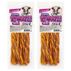 네츄럴이엑스 강아지 오래먹는 한우치킨 스틱, 80g, 2개, 혼합맛(닭/한우)