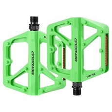 soonZAM 登山車 公路車 單速車 寬版 防滑 鋼針 踏板組, 綠色, 1套