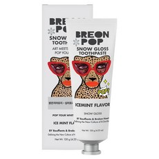 Breon Pop 雪花玻璃冰薄荷香牙膏, 120g, 1個