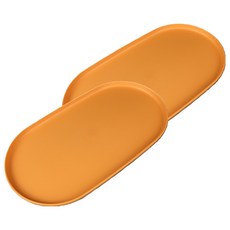 앞날창창 인테리어 다용도 타원형 트레이 2p, 오렌지