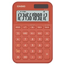 카시오 컬러 전자계산기 MS-20YC, 1개, 브릭레드