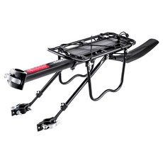 본젠 시트포스트 자전거 짐받이 리어랙 + 흙받이 포함 KIT, 블랙, 1개