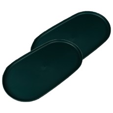 앞날창창 인테리어 다용도 타원형 트레이 2p, 다크그린