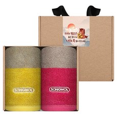 Songwol 松月 2026 丙午年 紅馬 新年 撞色 掛環 擦手巾 2入 + 貼紙 + 牛皮紙盒 套組, 隨機出貨(擦手巾, 盒子), 1套