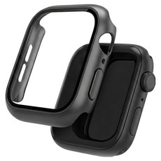 워치스탠다드 스마트워치 강화유리 일체형 풀커버 케이스, 스페이스그레이, 1개