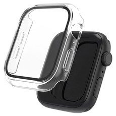 워치스탠다드 스마트워치 강화유리 일체형 풀커버 케이스, 투명, 1개