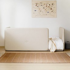 일룸 쿠시노코지 2000폭 실리콘 패브릭 벽매트 방문설치, 2V2L 프레스코 크림