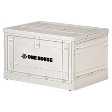 ONE HOUSE 日蜜兒5開門大容量折疊收納箱 OH-Q260-201 20L, A 奶油白 + 實色, 1個