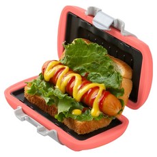 키텐실 전자레인지 3분 미니 샌드위치 메이커, 핑크, 1개