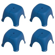 Block Mart 現代浴室椅 4入, 藍色